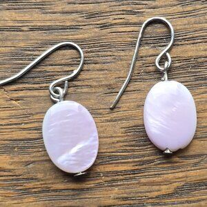 Pink Mother of Pearl dangle earrings